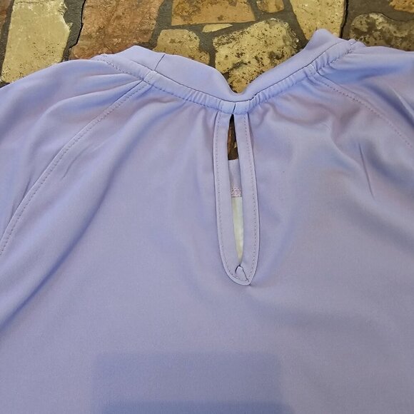 Solfire Women's Long Sleeve Lavender Shirt With Butterfly Design, Size Small - Picture 5 of 10